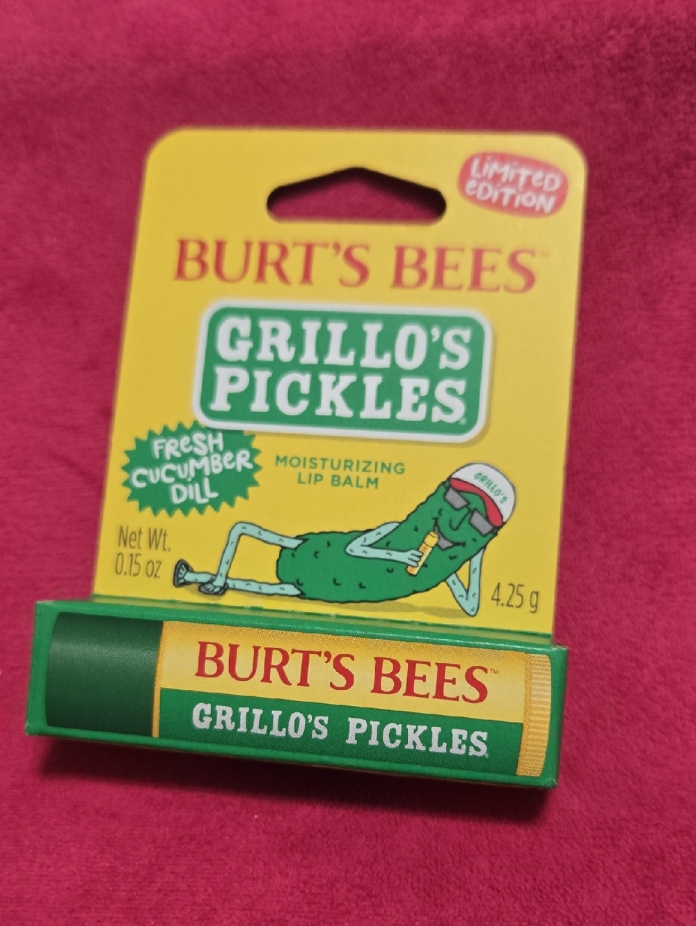 Burt's Bees Grillo's Pickles Lip Balm - Green & Yellow